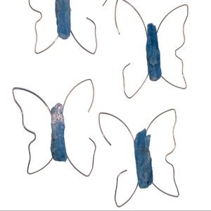 Blue kyanite butterfly earrings